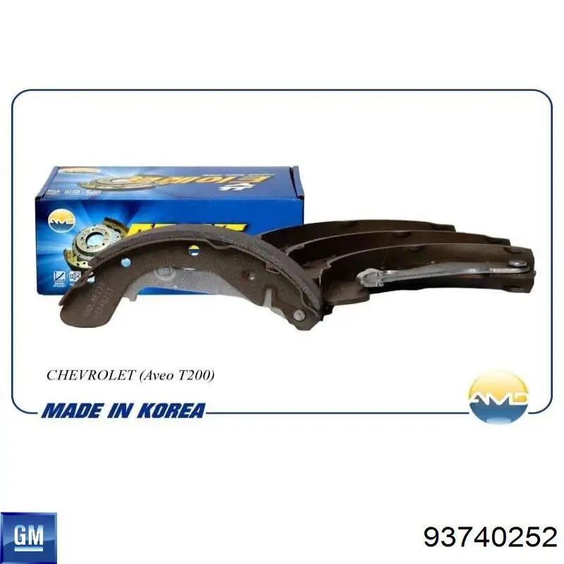 Колодки гальмові задні, барабанні General Motors 93740252 ціна, від 19.44 USD