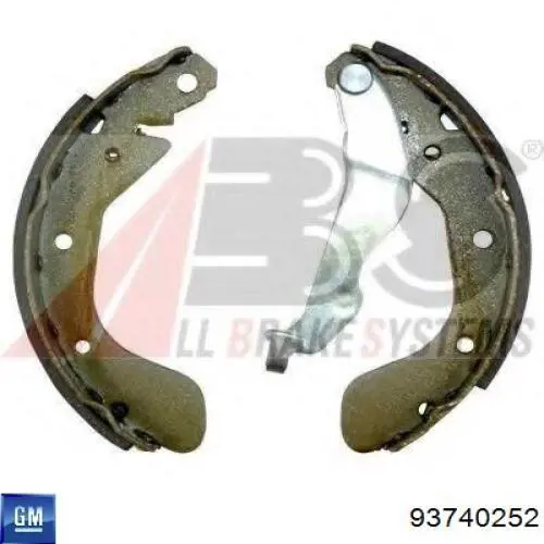 Колодки гальмові задні, барабанні General Motors 93740252 ціна, від 19.44 USD