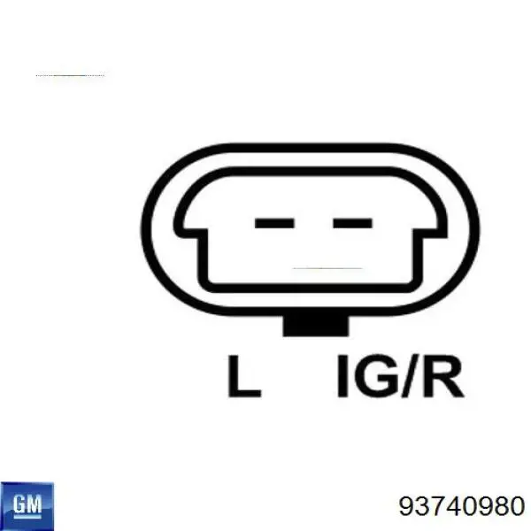 93740980 General Motors реле-регулятор генератора, (реле зарядки)