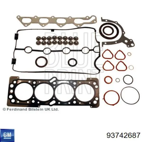 Комплект прокладок двигуна, повний General Motors 93742687 ціна, від 107.69 USD