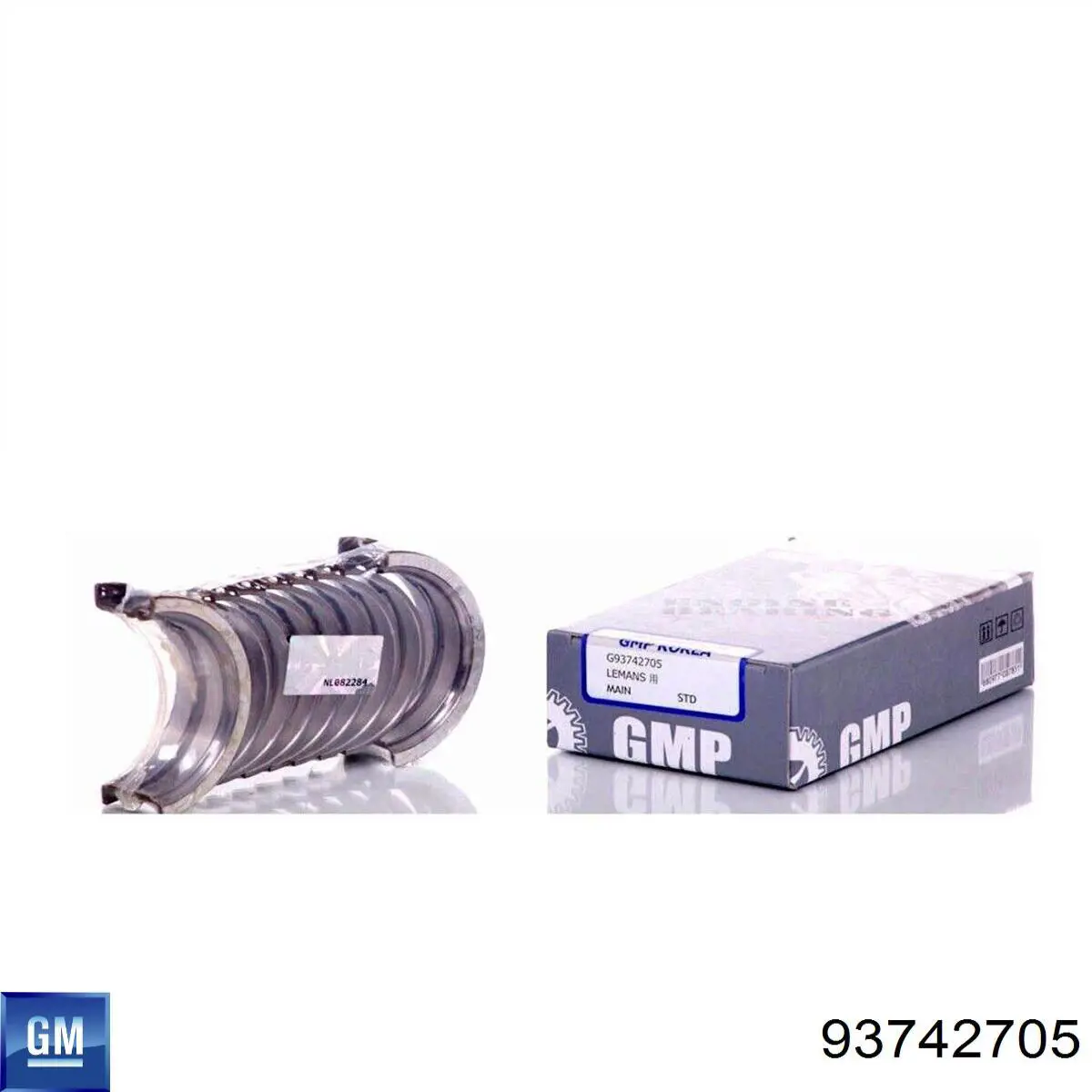 Купити S1220006 General Motors Вкладиші колінвала, корінні, комплект, стандарт (STD)