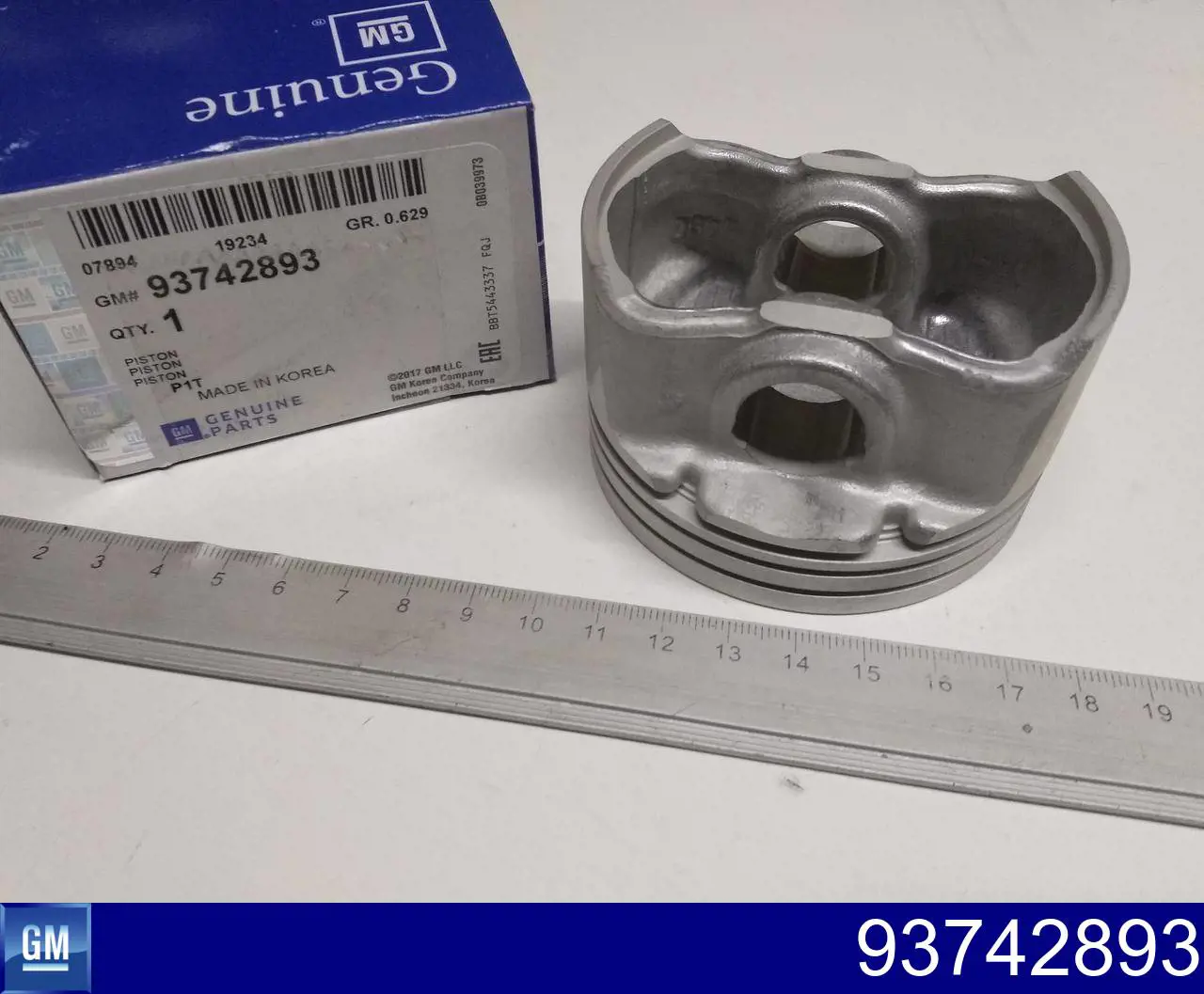 93742893 General Motors Поршень з пальцем без кілець, 2-й ремонт (+0,50)