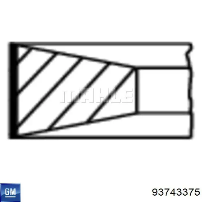  Кільця поршневі на 1 циліндр, STD. Chevrolet Captiva 1