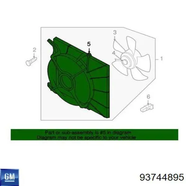 Дифузор (кожух) радіатора охолодження General Motors 93744895 ціна, від 17.46 USD