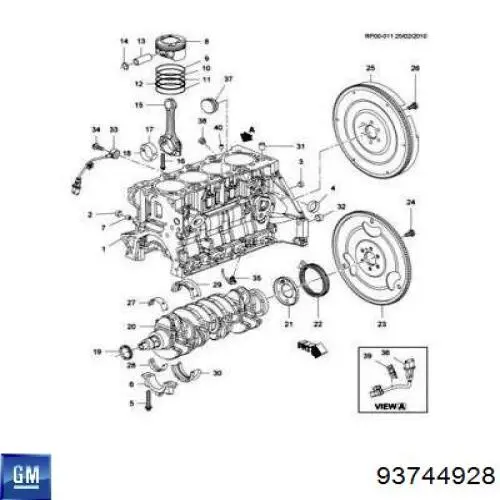  Opel 93744928 ціна, від 104.05 USD