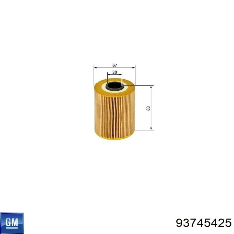 Масляний фільтр 93745425 General Motors