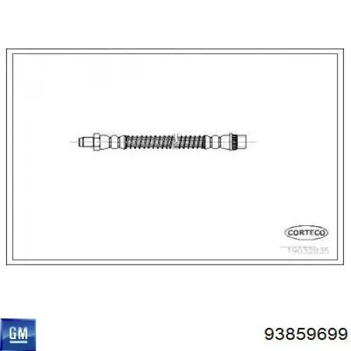 Купити 93859699 General Motors Шланг гальмівний задній