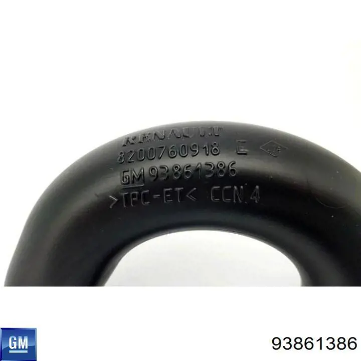 Патрубок повітряний, вихід з турбіни (наддув) 93861386 General Motors