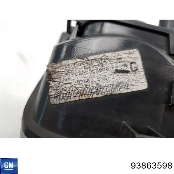 Купити 93863598 General Motors Ліхтар протитуманний задній, лівий