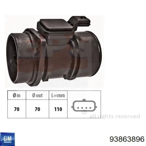 ДМРВ 93863896 General Motors