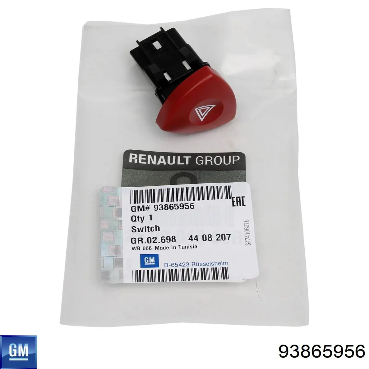 Кнопка аварійки 93865956 General Motors