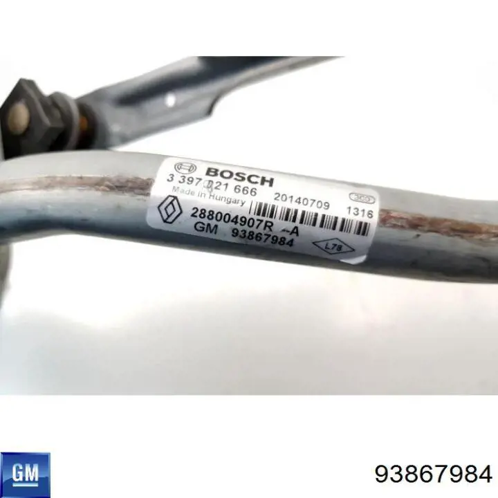 Купити 93867984 General Motors Фішка (роз'єм) мотора склоочисника