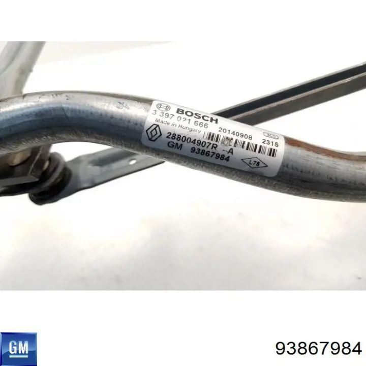 Фішка (роз'єм) мотора склоочисника 93867984 General Motors
