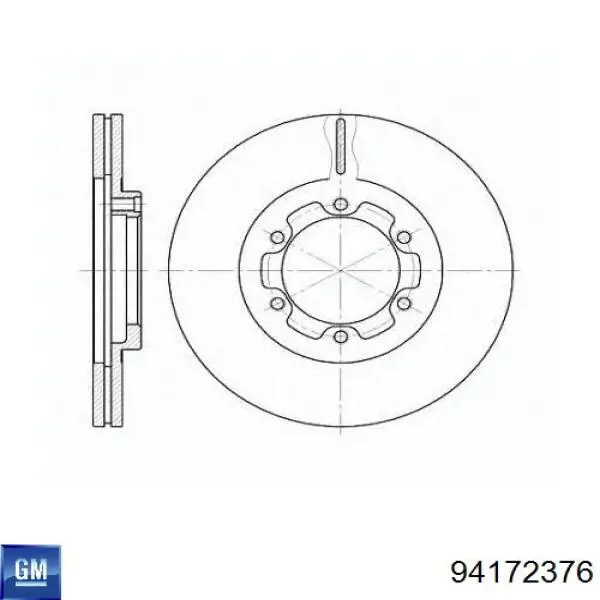 94172376 General Motors Гальмо дискове переднє