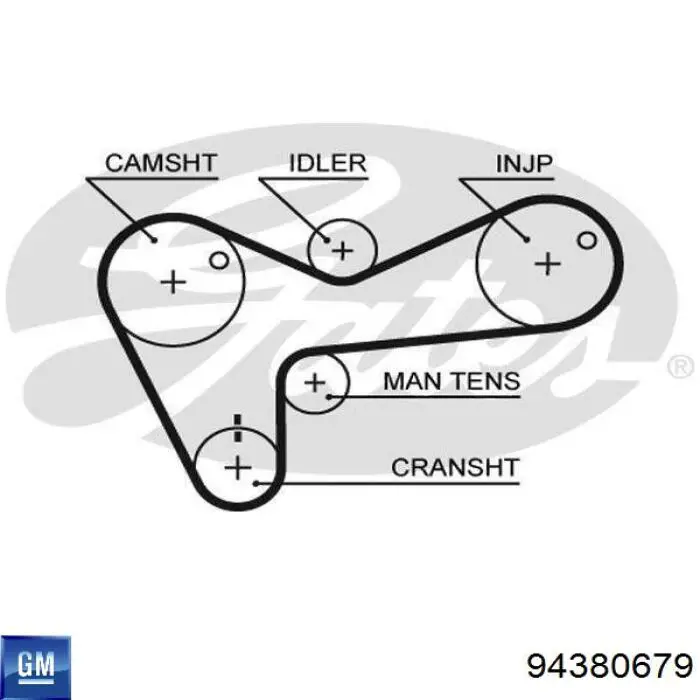 Зубчастий ремінь Opel 94380679 ціна, від 19.62 USD