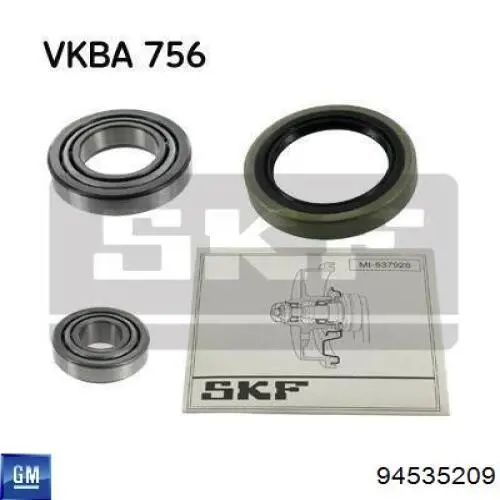 Підшипник задньої маточини зовнішній General Motors 94535209 ціна, від 11.19 USD