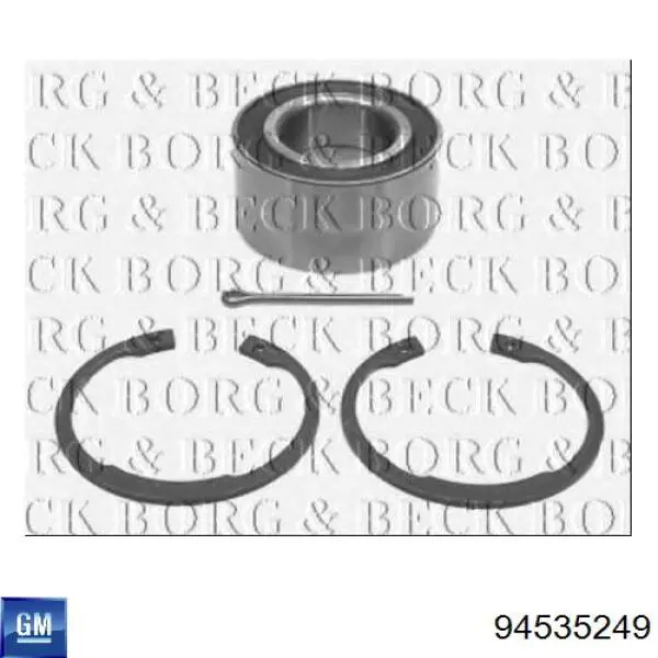 Комплект підшипник маточини передньої General Motors 94535249 ціна, від 8.59 USD