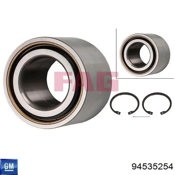 Комплект підшипник маточини передньої General Motors 94535254 ціна, від 11.91 USD