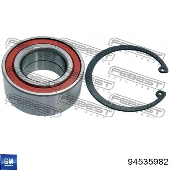 Комплект підшипник маточини передньої General Motors 94535982 ціна, від 10.35 USD