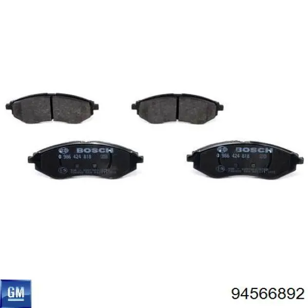 Гальмівні колодки General Motors 94566892 ціна, від 30.33 USD