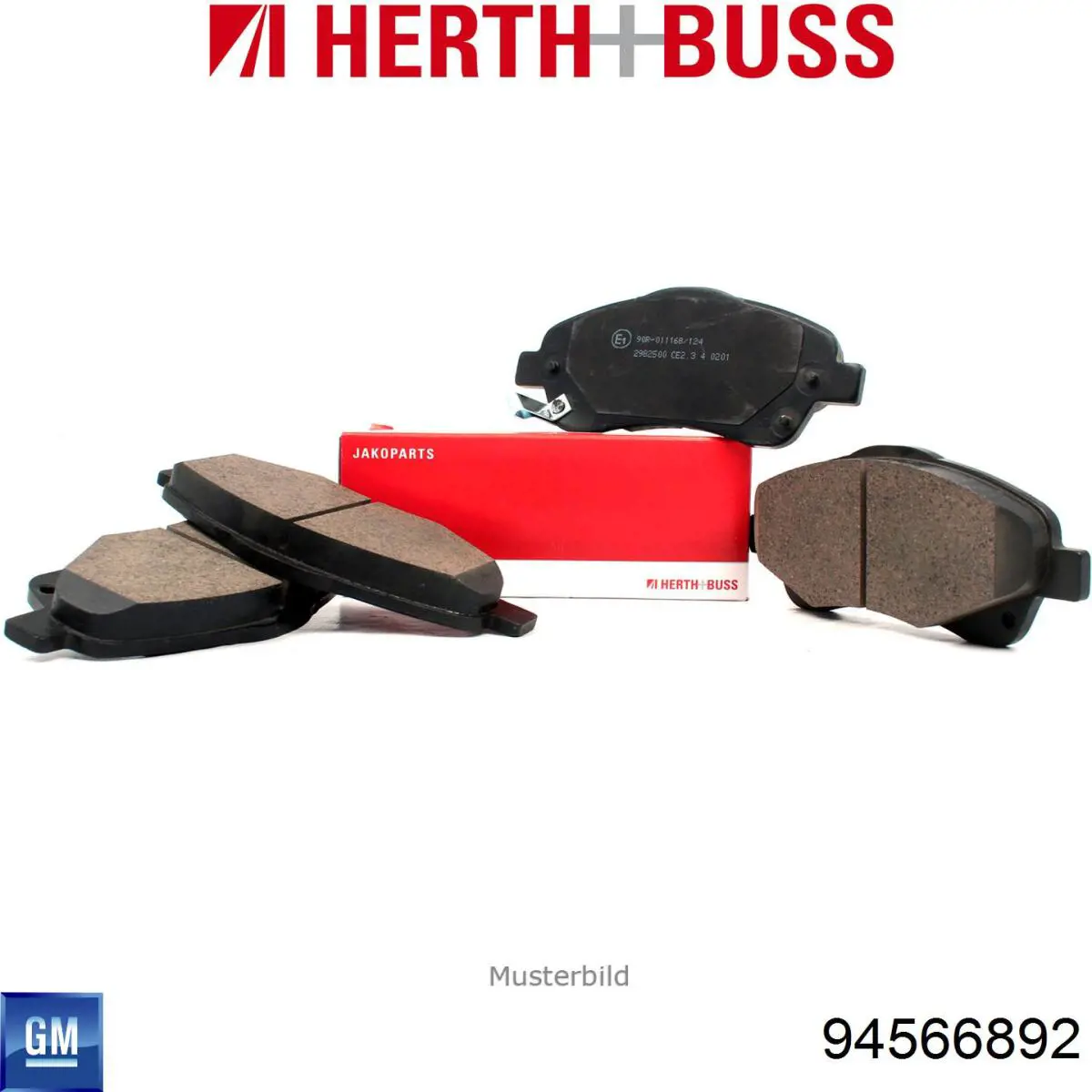 Передні тормозні колодки 94566892 General Motors