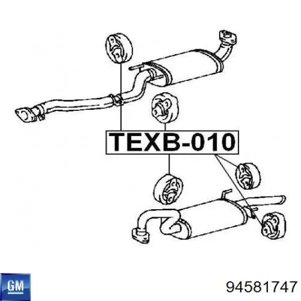 Купити Подушка глушника Toyota Starlet II P7