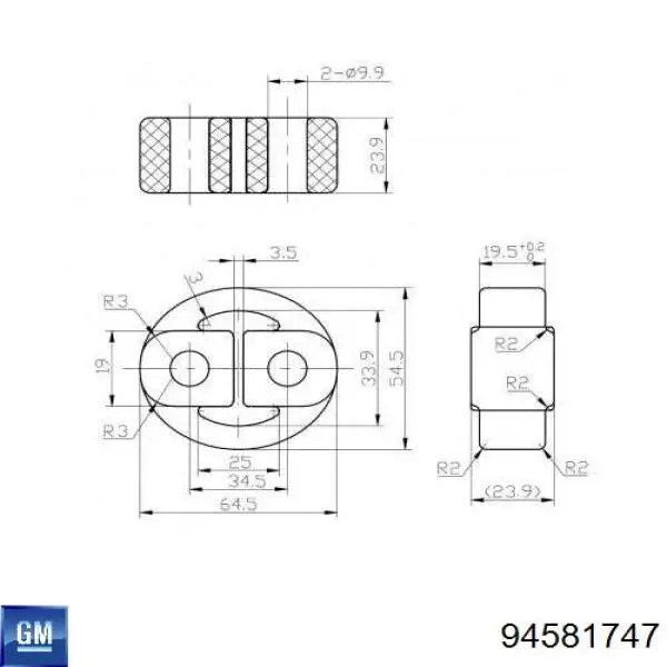  Подушка глушника Toyota Starlet 2