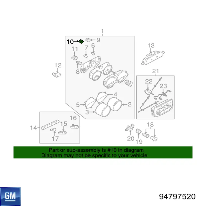  General Motors 94797520 ціна, від 1.31 USD