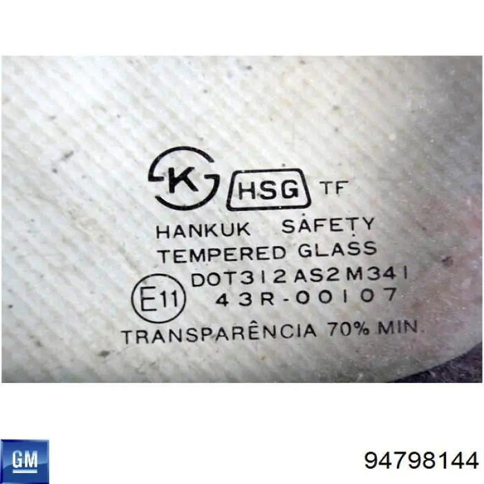 Купити 94798144 General Motors Кватирка двері трикутник, задня, права