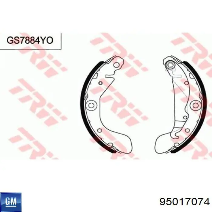 Купити 95017074 General Motors Колодки гальмові задні, барабанні