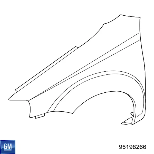 95198266 General Motors Крило переднє праве
