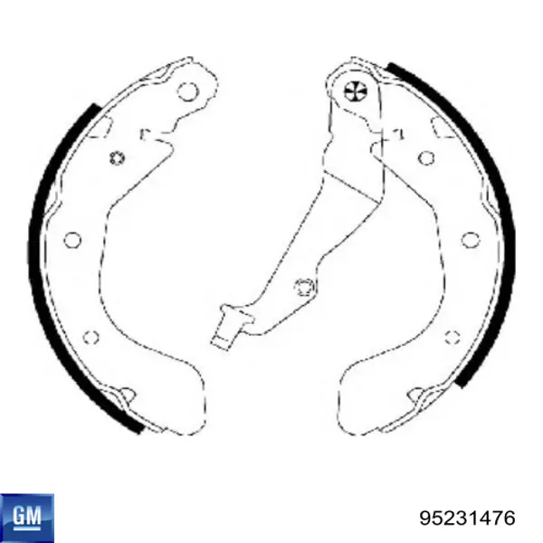 Купити 95231476 General Motors Колодки гальмові задні, барабанні