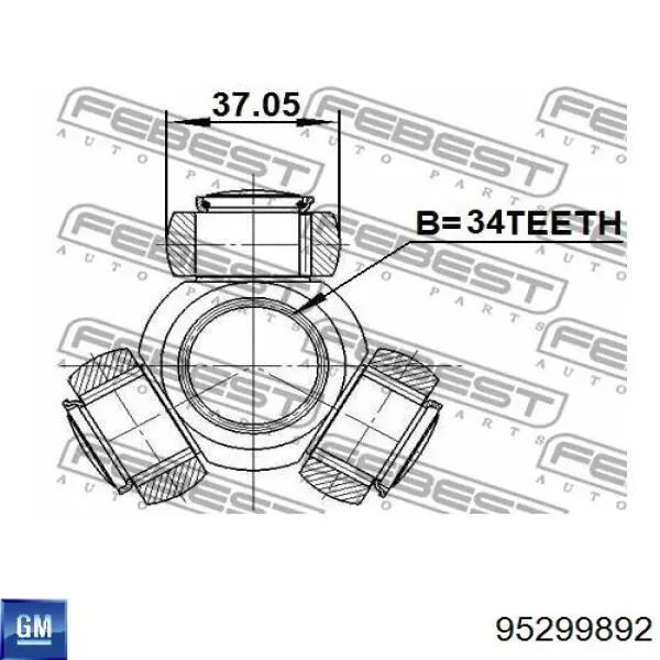 Привід передній лівий General Motors 95299892 ціна, від 118.11 USD
