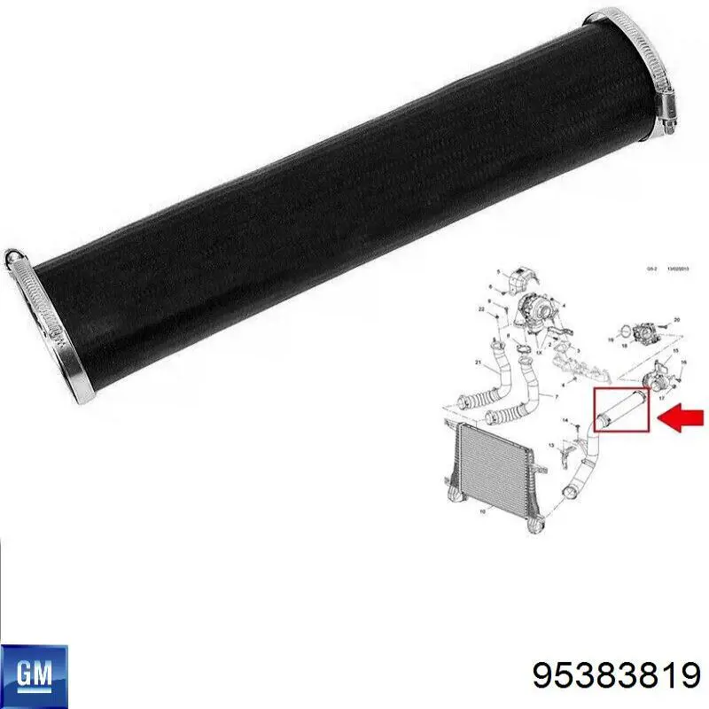Купити 95383819 General Motors Шланг/патрубок интеркуллера
