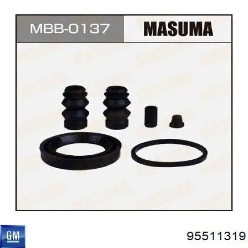 95511319 General Motors Ремкомплект заднього гальмівного супорта