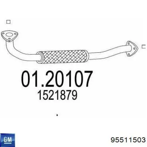 Труба приймальна (штани) глушника, передня Opel P43070 ціна, від 75.76 USD