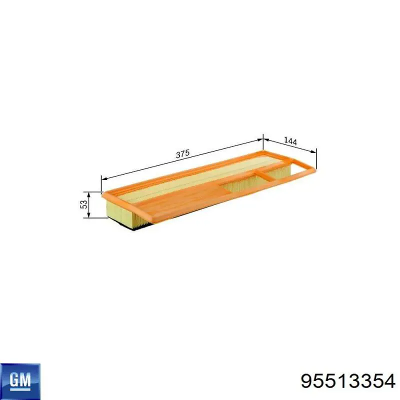 Елемент повітряного фільтра General Motors 95513354 ціна, від 4.97 USD