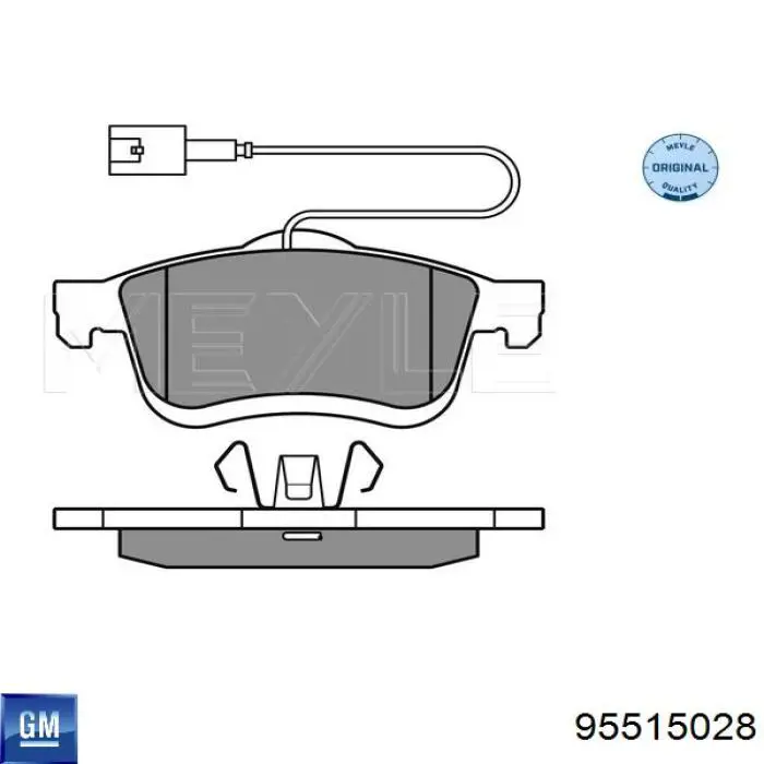 Передні тормозні колодки 95515028 General Motors