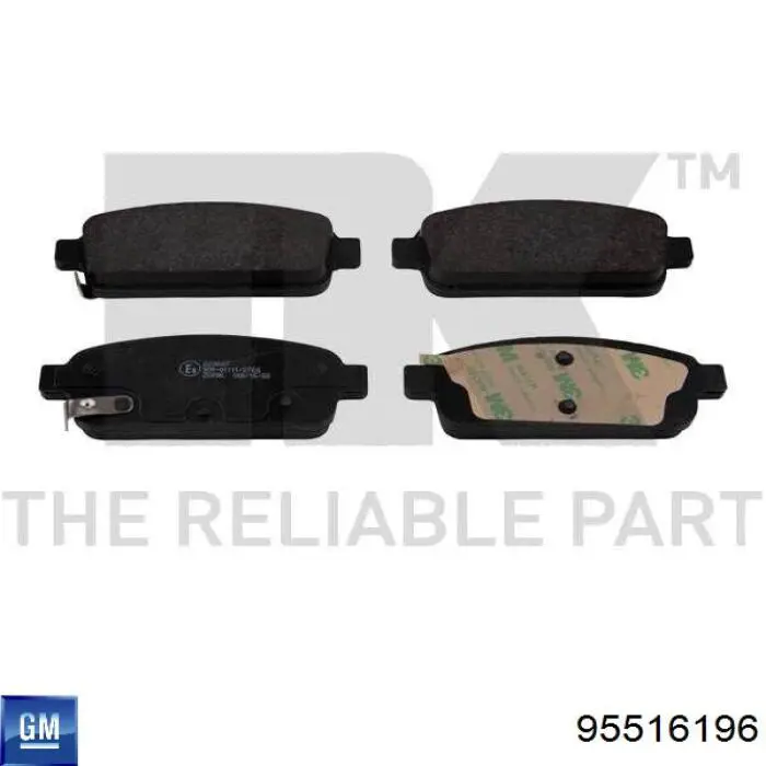 Задні гальмівні колодки General Motors 95516196 ціна, від 20.41 USD