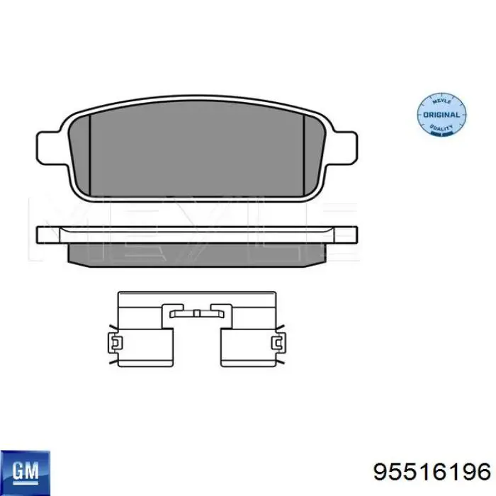 Купити 95516196 General Motors Задні колодки