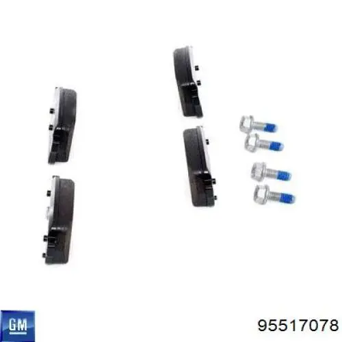 Передні тормозні колодки 95517078 General Motors