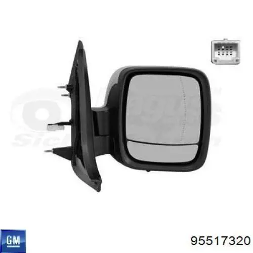 Дзеркало праве 963010508R Renault (RVI)