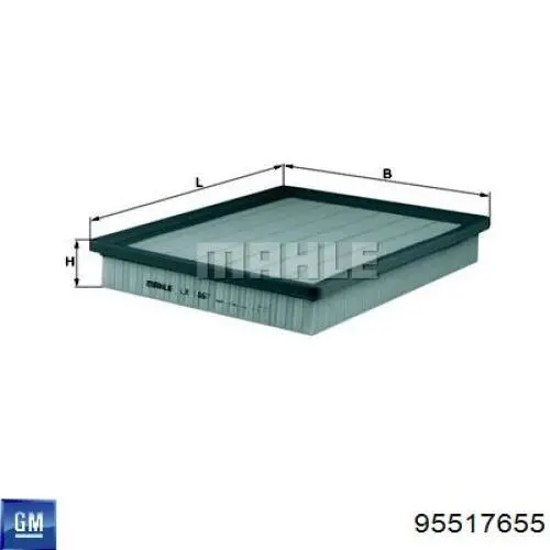 Купити 95517655 General Motors Автомобільний фільтр повітря
