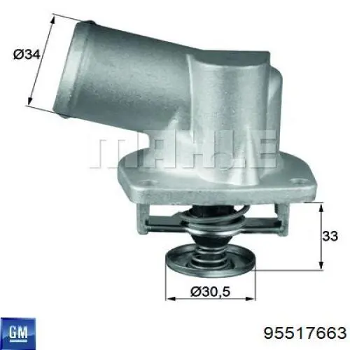 Автомобільний термостат General Motors 95517663 ціна, від 12.86 USD