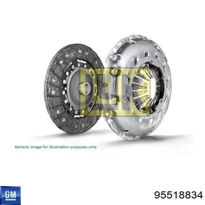 Купити 1629114 Opel Комплект зчеплення (диск, корзина, підшипник)