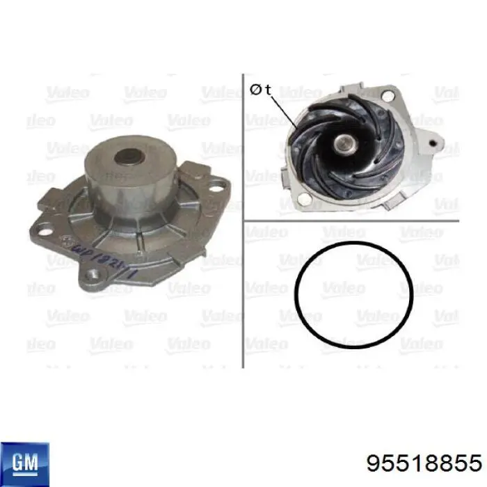 95518855 General Motors Насос охолодження