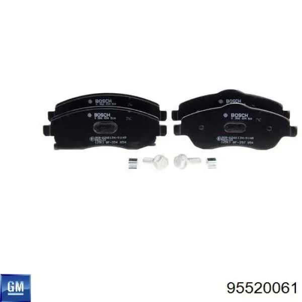 Передні тормозні колодки 95520061 General Motors