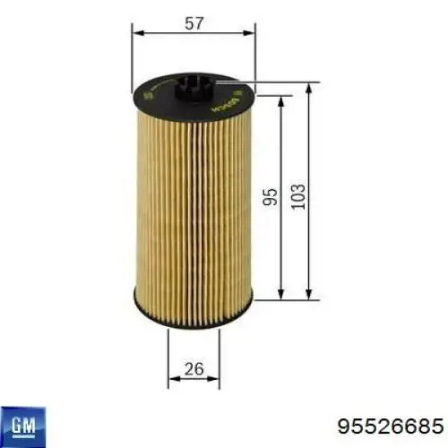 Масляний фільтр 95526685 General Motors