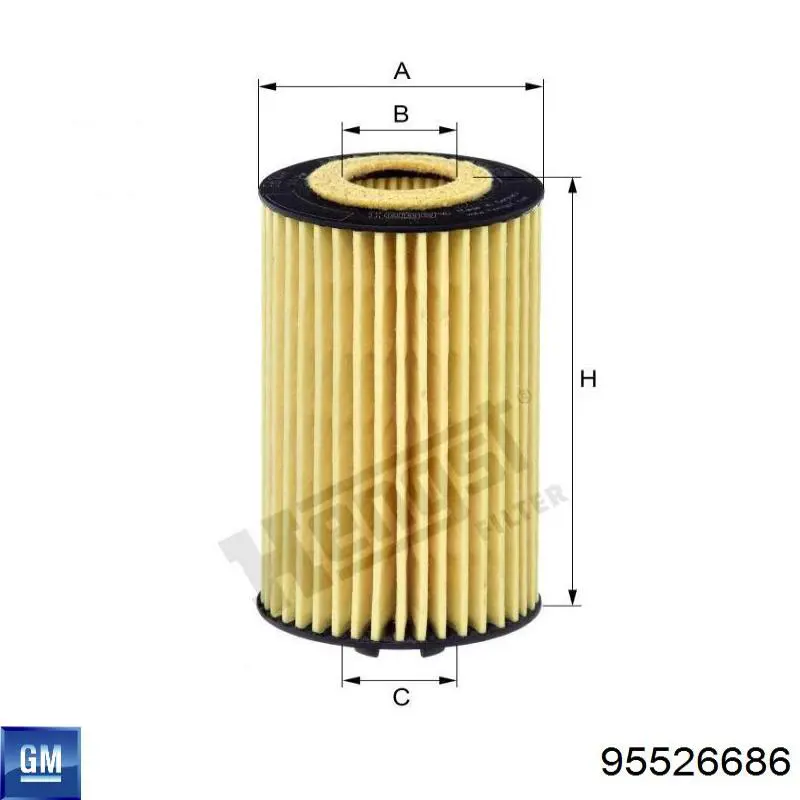 95526686 General Motors Фільтр масла