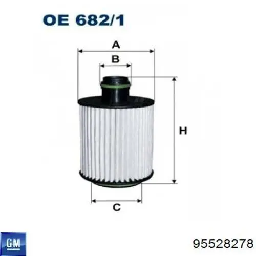 95528278 General Motors Фільтр масла